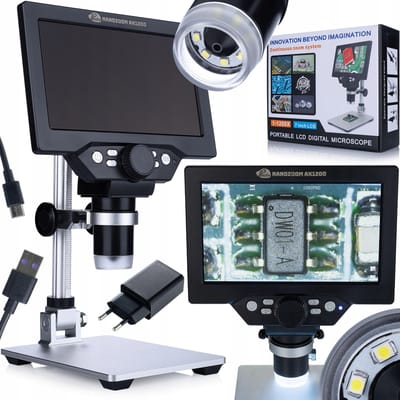 Rosfix NanoPro 8w1 Soldeerset - Microscoop 7" LCD 1200x - T12 Soldeerstation 200–450°C Spuitmond