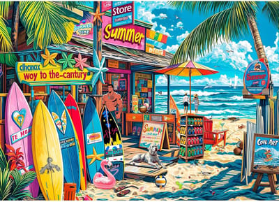 Puzzel 1000 stukjes - Uitdagende legpuzzel - Ontspannend tijdverdrijf - Gedetailleerd kustmotief - 70 x 50 cm - Meerkleurig