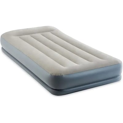 Intex eenpersoons luchtbed met kussensteun, middenhoog - Beige, 191 x 99 x 30 cm