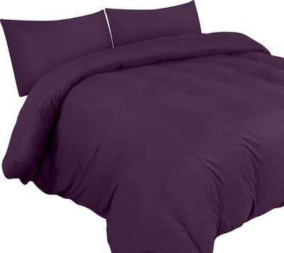 Famanu Dekbedovertrek Set - Zachte Microvezel Dekbedovertrek 200x200cm met Kussenslopen 50x75cm - Beddengoed Dekbedovertrek Set - Paars