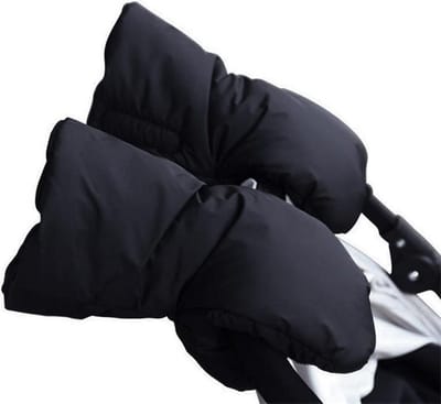1 paar baby kinderwagen handschoenen, kinderwagen handwarmer warme handschoenen, extra dikke warme waterdichte antivries zwarte waterdichte handschoenen voor ouders verzorgers draagzak handwarmers kinderwagen accessoires