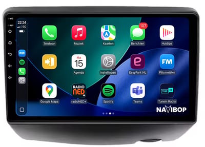Geschikt voor Toyota yaris (1995 t/m 2003) | 9 inch Android 15.0 CarPlay autoradio | Draadloos CarPlay & Android Auto | 2GB RAM + 32GB | Mic, Camera (AHD) & DAB+ | Bluetooth & WiFi | NAVIBOP NB-2100 | Bouwjaar 1995 t/m 2003