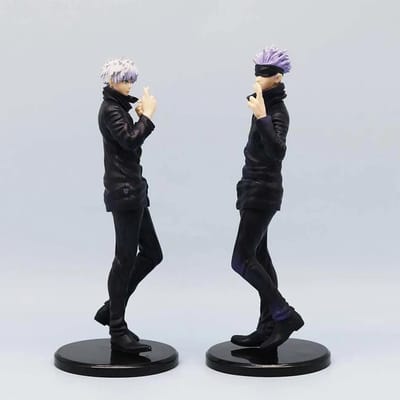 Jujutsu Kaisen Actiefiguur Set - Itadori Yuji en Gojo Satoru PVC Verzamelbeeldje Anime Speelgoed Cadeau voor Jongens Duurzaam