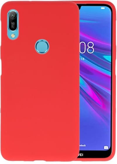 Hoesje Geschikt voor de Huawei Y6 (Prime) 2019 - Backcover Color Telefoonhoesje - Rood