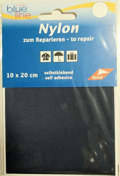 Kleiber Blue line Nylon reparatiedoek - zelfklevend - voor tassen, kampeerartikelen - blauw marine