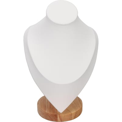 Necklace Display Holder Multipurpose Elegant Wood Jewelry Bust Stand for Home Jewelry Store Trade blanc