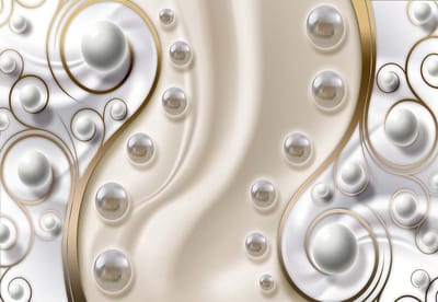 Fotobehang Abstract Silver Gold Design | XL - 208cm x 146cm | 130g/m2 Vlies
