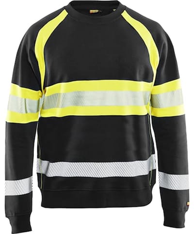 Blaklader Sweater High Vis 3359-1158 - Zwart/High Vis Geel - 6XL