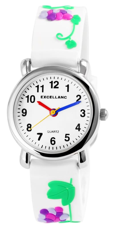 EXCELLANC Excellanc kinderhorloge zilverkleurig, Mineralglas