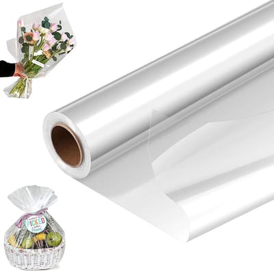Transparant Cellofaanpapier Rol 40 cm x 30 m - Ideaal voor Bloemstukken en Cadeaus