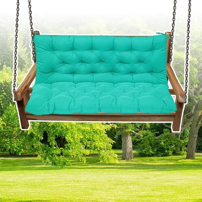Gecapitonneerd Bankkussen - Zitkussen Buiten - Comfortabel Zitten - Waterafstotend Materiaal - 40x40 Inch - Lake Blue