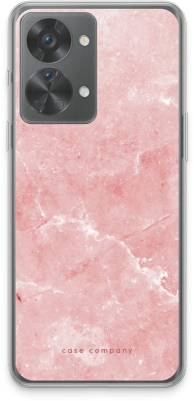 Case Company® - Hoesje geschikt voor OnePlus Nord 2T hoesje - Roze marmer - Soft Cover Telefoonhoesje - Bescherming aan alle Kanten en Schermrand