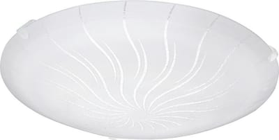 EGLO Margitta 1 - Wand/Plafondlamp - 1 Lichts - Ø245mm. - Wit - Granille Wit, Helder