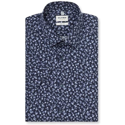 slim fit vrijetijdsoverhemd met florale all-over print