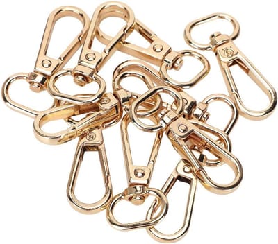 Dailygoods - 10 Messing Karabijnhaken Sleutelhanger - Lichtgewicht en Handig