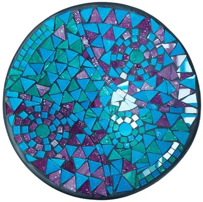 Floz Design fruitschaal - kleur - aardewerk en glasmozaiek - 25 cm - fairtrade