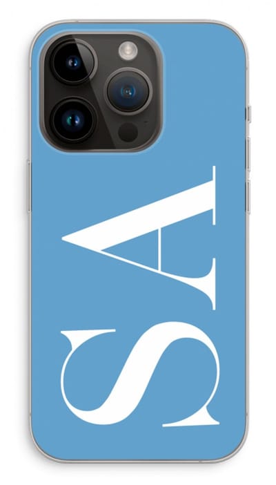 Gepersonaliseerd - Case Company® - Hoesje geschikt voor iPhone 14 Pro hoesje - Monogram N°2 - Soft Cover Telefoonhoesje - Bescherming aan alle Kanten en Schermrand