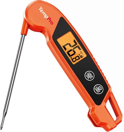 SnelShoppen - ThermoPro TP603 Vleesthermometer Waterdicht, Grillthermometer met Opvouwbare Sondes, Direct Afleesbare Braadthermometer, Keukenthermomet