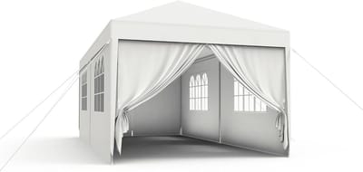 Tuinpaviljoen - Partytent - Feestelijke Bijeenkomsten - Waterdicht UV-bestendig - 3x6 meter - Wit