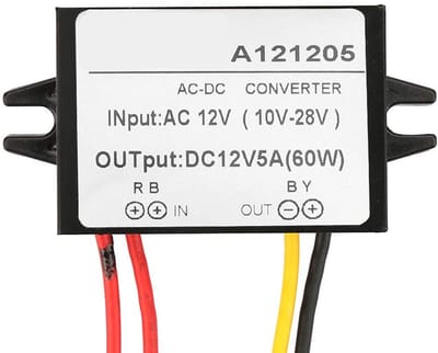 Allecto - DC 12V Step Down Voltage Converter - Voedingsmodule - Sterke stabiliteit - IP67 waterdicht - Voor diverse toepassingen - 5A