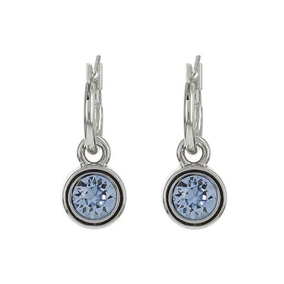 Biba Oorhangers zilver met steen Lt Sapphire
