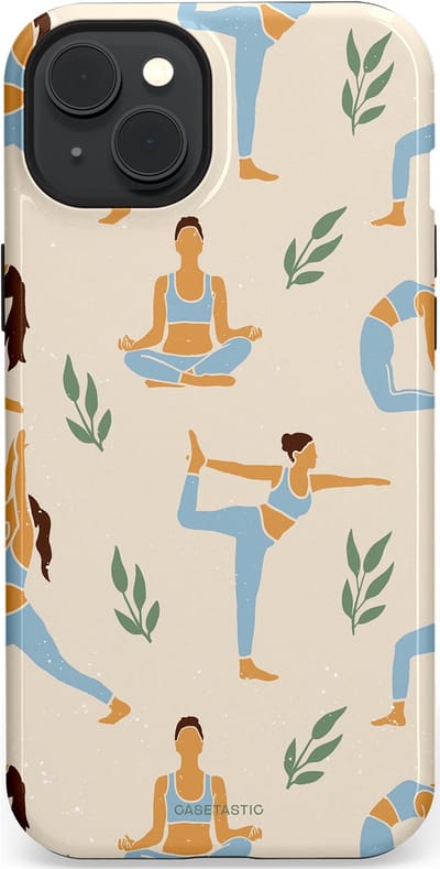 Casetastic Hoesje Geschikt voor Apple iPhone 15 Plus Magsafe - Stijlvolle Beschermende Duo-layer Case - Yoga zen