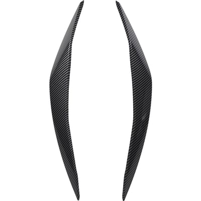 2 Pièces Sourcil de Phare Gauche Droit Couvercle de Paupière de Phare Avant Garniture pour Série 5 F10 Pré-LCI 2010 à 2013 Fibre de Carbone gray
