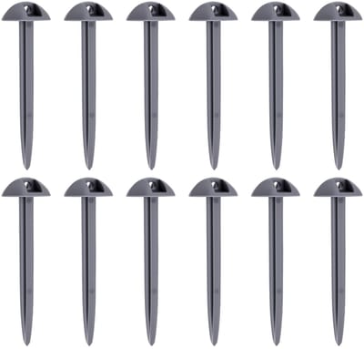 Dailygoods - 60 Stuks Grijze Koepelvormige Grondzeil Tentharingen - Ideaal voor Tuinieren en Wandelen