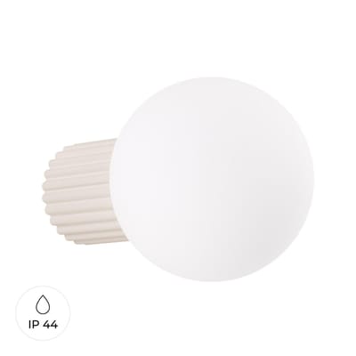 Sollux Lighting Wandlamp Halo - G9 - beige - aluminium/glas - 12x17x12cm