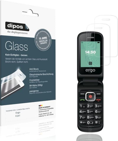 dipos – 2x Pantserfolie geschikt voor Ergo F241 | 9H Screenprotector