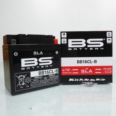 SLA BS-accu voor Kawasaki 400 KVF quad 1997 tot 2000 YB16CL-B / 12 V 20 Ah nieuw