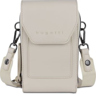 bugatti Schoudertas Telefoontasje Almata Mobile Purse Bag Beige Crème