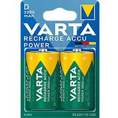 VARTA Recharge Accu Power D 3000 mAh Blister 2 Oplaadbare D batterij (mono) NiMH 3000 mAh 1.2 V 2 stuk(s)