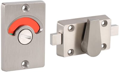 Dailygoods- Deurslot Indicator - Inkijkwerende Grendel - Toiletdeurslot - Roestvrij - Duurzaam - Geschikt voor Openbare Toiletten - Toiletgrendel