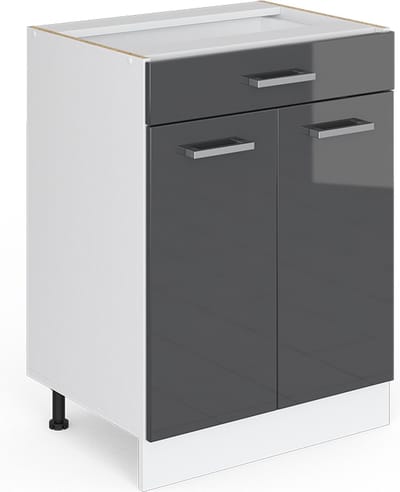 Vicco R-Line Universele onderkast – 60 cm met laden, zonder werkblad Antraciet Hoogglans