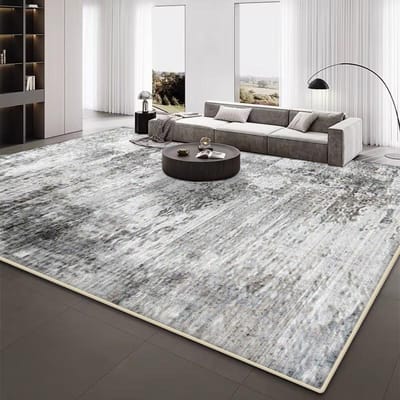 Moderne Eenvoudige Grijze Woonkamer Decoratie Tapijt Groot Oppervlak Zacht Lounge Kleed Scandinavische Kleden voor Slaapkamer Wasbaar Antislip Vloermat 60*90cm