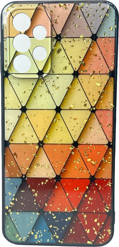 Silicone Hoesje Print - Backcover - Geschikt voor Samsung Galaxy A73 5G - Marmer Triangle