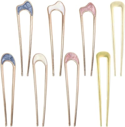 8 Stuks Metalen U Pins voor Haar Bun - Duurzame Haaraccessoires voor Elegante Opgestoken Kapsels, Perfect voor Dikke en Dunne Haarstijlen