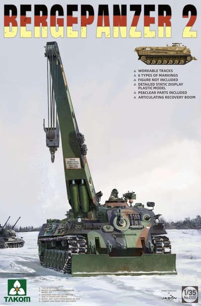 Takom Modelbouwpakket Militaire voertuigen - 2122 Bergepanzer 2 Plastic - 1:35 - Modelbouw