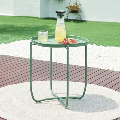 Moderne Bijzettafel Voor Buiten - Vierkante Dienbladtafel - Tuin, Balkon en Terras