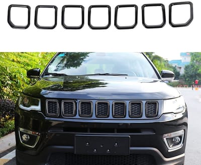 Dailygoods- Grille Gemaakt van Hoogwaardig ABS - Grille Inserts - Frame Trim Covers - Geschikt voor Compass 2021/2023 - Bescherming tegen Offroad-elementen - 100% Gloednieuw - Radiatorbescherming
