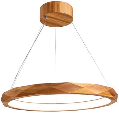 Accord Houten LED Hanglamp Angular | 1X E27 Max 40W | Teak