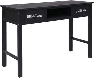 Wandtafel - Bureau bijzettafel - Woonkamer inrichting - Met lades en opbergruimte - 110x45x76 cm - Houtkleur