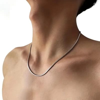 Nivard Ketting - Heren - Staal - Nep zilver - Met Hanger - Zilver