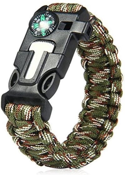 New Age Devi - Survivalarmband - Paracord Armband - met Kompas - Camouflage - voor Outdoor Avonturen