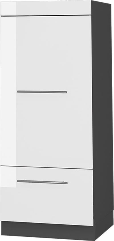 Vicco Hoge kast Fame-Line, Wit Hoogglans/Antraciet, 60 cm