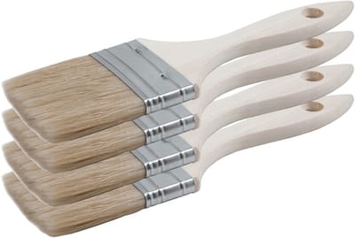 Sorex Verfkwasten - 4x - plat - 15 mm - kunststof - schilderen - voor alle soorten verf