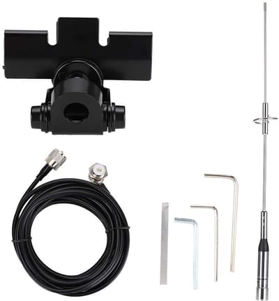 Dailygoody - NL-770S Dual Band Autoradio Antenne - Mobiele VHF Antenne - Eenvoudige installatie - 5 meter kabel - Waterdicht ontwerp - Geschikt v