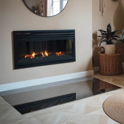 Coloray Vloerplaat Houtkachel - Plaat voor Onder Kachel - 140 cm x 70 cm - Kachel Vloerplaat - Zwart Vloerplaat Kachel - Vloerplaat Voor Kachel - Vloerplaat Openhaard - Houtkachel Accessoires - Plaat Kachel