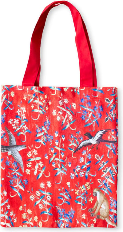 Luxe katoenen tas, gevoerd, Wandkleed Dame met de Eenhoorn